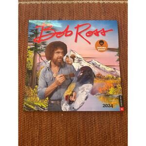 Bob Ross 2024 Wall Calendar with Poster 12‎ x12